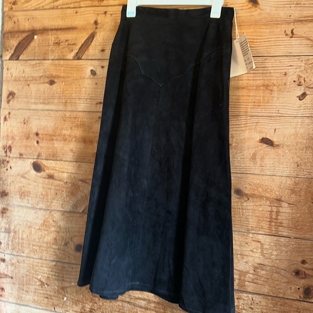 NWT Frontier Collection Black Leather Skirt
